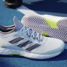 adidas Tennisschuhe Adizero Ubersonic 4.1 Allcourt/Leichtigkeit 2024 weiss/grau/jadegrün Damen